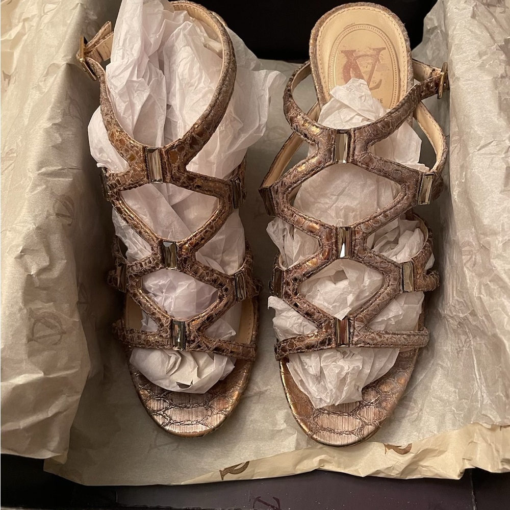 VC Signature Metallic Bronze Strappy Sandals